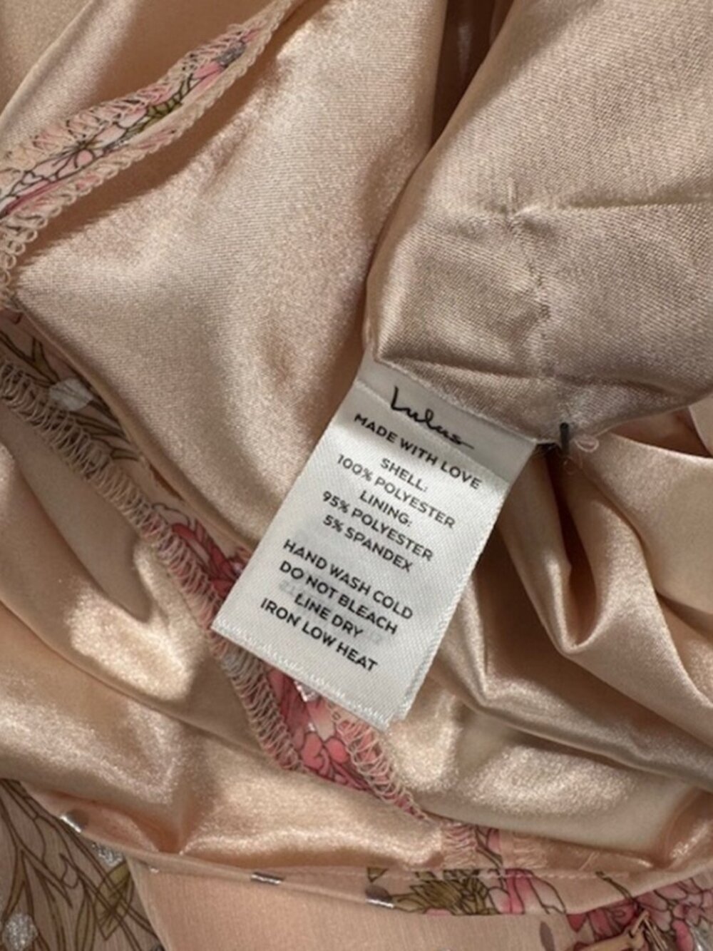 NWT Lulus Ready for Bliss Blush Pink Floral Print Tulip Mini Dress (size S) - Picture 8 of 9